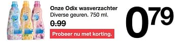Aanbiedingen Onze odix wasverzachter - Odix - Geldig van 23/06/2017 tot 30/06/2017 bij Zeeman