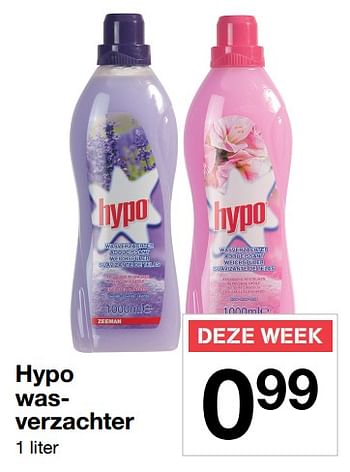 Aanbiedingen Hypo wasverzachter - Hypo - Geldig van 23/06/2017 tot 30/06/2017 bij Zeeman