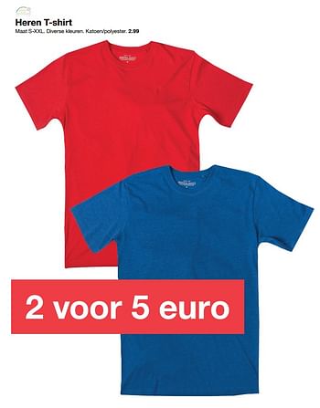 Aanbiedingen Heren t-shirt - Huismerk - Zeeman  - Geldig van 23/06/2017 tot 30/06/2017 bij Zeeman