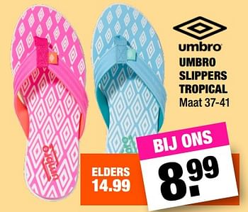 Aanbiedingen Umbro slippers tropical - Umbro - Geldig van 19/06/2017 tot 02/07/2017 bij Big Bazar