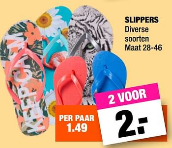 Aanbiedingen Slippers - Huismerk - Big Bazar - Geldig van 19/06/2017 tot 02/07/2017 bij Big Bazar