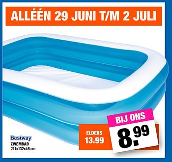 Aanbiedingen Zwembad - BestWay - Geldig van 19/06/2017 tot 02/07/2017 bij Big Bazar