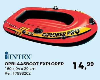 Aanbiedingen Opblaasboot explorer - Intex - Geldig van 27/06/2017 tot 25/07/2017 bij Supra Bazar