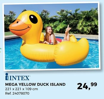 Aanbiedingen Mega yellow duck island - Intex - Geldig van 27/06/2017 tot 25/07/2017 bij Supra Bazar