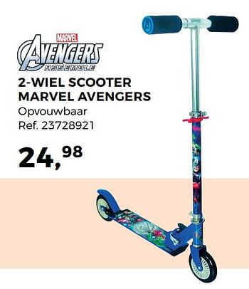 Aanbiedingen 2-wiel scooter marvel avengers - Marvel - Geldig van 27/06/2017 tot 25/07/2017 bij Supra Bazar