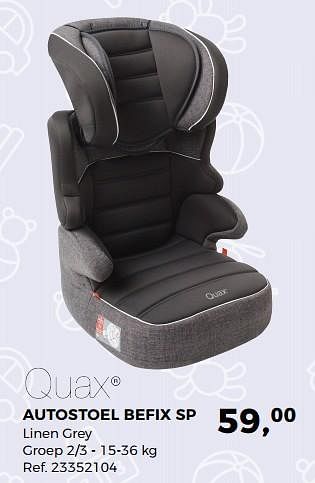 Aanbiedingen Autostoel befix sp - Quax - Geldig van 27/06/2017 tot 25/07/2017 bij Supra Bazar