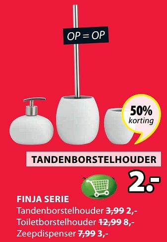 Aanbiedingen Finja serie tandenborstelhouder - Huismerk - Jysk - Geldig van 19/06/2017 tot 02/07/2017 bij Jysk