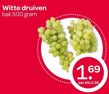Aanbiedingen Witte druiven - Huismerk - Spar  - Geldig van 22/06/2017 tot 28/06/2017 bij Spar