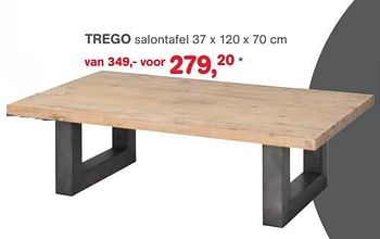 Aanbiedingen Trego salontafel - Huismerk - Trendhopper - Geldig van 21/06/2017 tot 09/07/2017 bij Trendhopper