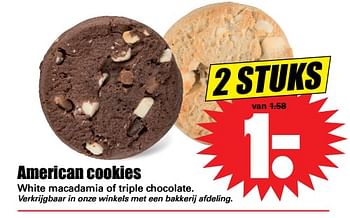 Aanbiedingen American cookies - Huismerk - Dirk - Geldig van 25/06/2017 tot 01/07/2017 bij Lekker Doen