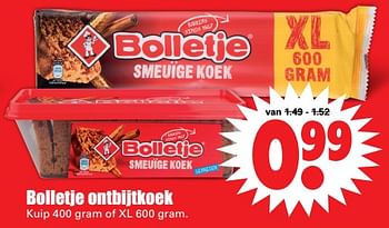 Aanbiedingen Bolletje ontbijtkoek - Bolletje - Geldig van 25/06/2017 tot 01/07/2017 bij Lekker Doen