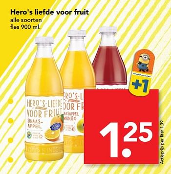 Aanbiedingen Hero`s liefde voor fruit - Hero - Geldig van 25/06/2017 tot 01/07/2017 bij Deen Supermarkten