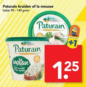 Aanbiedingen Paturain kruiden of la mousse - Paturain - Geldig van 25/06/2017 tot 01/07/2017 bij Deen Supermarkten