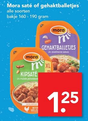 Aanbiedingen Mora saté of gehaktballetjes - Mora - Geldig van 25/06/2017 tot 01/07/2017 bij Deen Supermarkten
