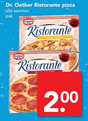 Aanbiedingen Dr. oetker ristorante pizza - Dr. Oetker - Geldig van 25/06/2017 tot 01/07/2017 bij Deen Supermarkten