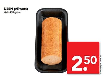 Aanbiedingen Deen grillworst - Huismerk deen supermarkt - Geldig van 25/06/2017 tot 01/07/2017 bij Deen Supermarkten