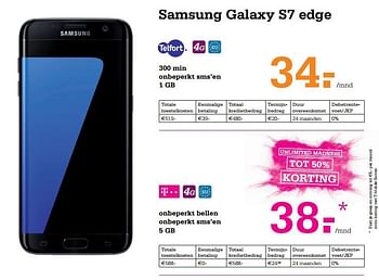 Aanbiedingen Samsung galaxy s7 edge - Samsung - Geldig van 25/06/2017 tot 02/07/2017 bij Telecombinatie