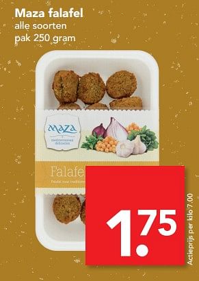Aanbiedingen Maza falafel - Maza - Geldig van 25/06/2017 tot 01/07/2017 bij Deen Supermarkten