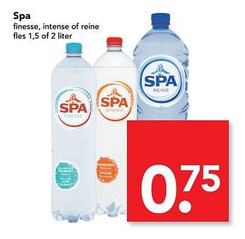 Aanbiedingen Spa finesse, intense of reine - Spa - Geldig van 25/06/2017 tot 01/07/2017 bij Deen Supermarkten