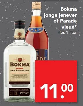 Aanbiedingen Bokma jonge jenever of parade vieux - Huismerk deen supermarkt - Geldig van 25/06/2017 tot 01/07/2017 bij Deen Supermarkten