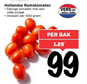 Aanbiedingen Hollandse romatomaten - Huismerk Vomar - Geldig van 25/06/2017 tot 01/07/2017 bij Vomar