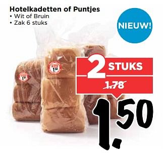 Aanbiedingen Hotelkadetten of puntjes - Huismerk Vomar - Geldig van 25/06/2017 tot 01/07/2017 bij Vomar