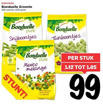 Aanbiedingen Bonduelle groente - Bonduelle - Geldig van 25/06/2017 tot 01/07/2017 bij Vomar