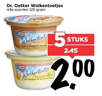 Aanbiedingen Dr. oetker wolkentoetjes - Dr. Oetker - Geldig van 25/06/2017 tot 01/07/2017 bij Vomar