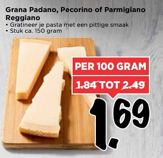 Aanbiedingen Grana padano, pecorino of parmigiano reggiano - Pecorino - Geldig van 25/06/2017 tot 01/07/2017 bij Vomar