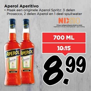 Aanbiedingen Aperol aperitivo - Aperitivo - Geldig van 25/06/2017 tot 01/07/2017 bij Vomar