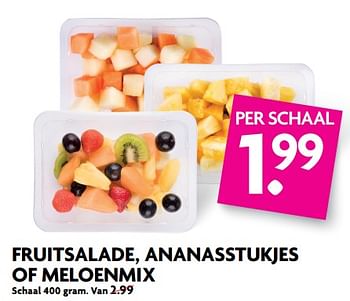 Aanbiedingen Fruitsalade, ananasstukjes of meloenmix - Huismerk - Deka Markt - Geldig van 25/06/2017 tot 01/07/2017 bij Deka Markt