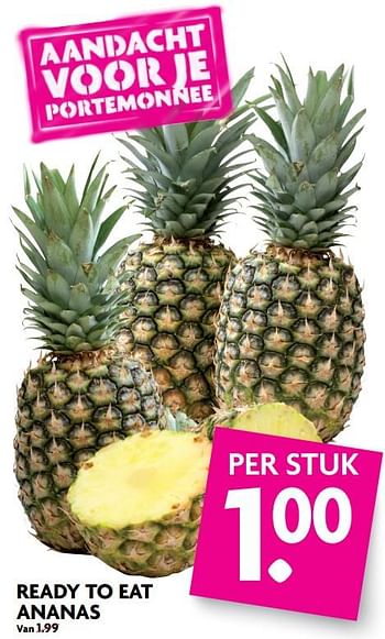 Aanbiedingen Ready to eat ananas - Huismerk - Deka Markt - Geldig van 25/06/2017 tot 01/07/2017 bij Deka Markt