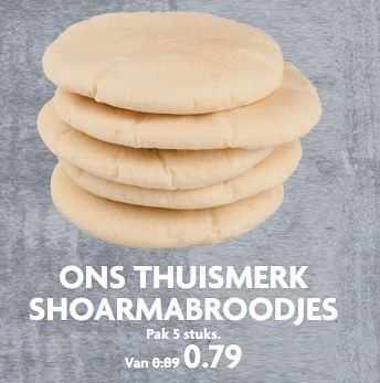 Aanbiedingen Ons thuismerk shoarmabroodjes - Huismerk - Deka Markt - Geldig van 25/06/2017 tot 01/07/2017 bij Deka Markt