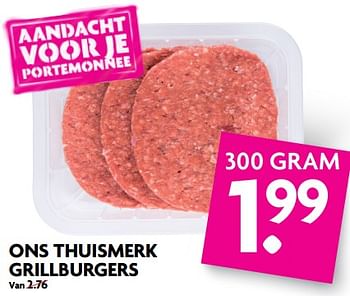 Aanbiedingen Ons thuismerk grillburgers - Huismerk - Deka Markt - Geldig van 25/06/2017 tot 01/07/2017 bij Deka Markt