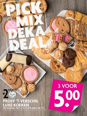 Aanbiedingen Proef `t verschil luxe koeken - Huismerk - Deka Markt - Geldig van 25/06/2017 tot 01/07/2017 bij Deka Markt