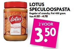 Aanbiedingen Lotus speculoospasta - Lotus Bakeries - Geldig van 25/06/2017 tot 01/07/2017 bij Deka Markt