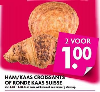 Aanbiedingen Ham-kaas croissants of ronde kaas suisse - Huismerk - Deka Markt - Geldig van 25/06/2017 tot 01/07/2017 bij Deka Markt