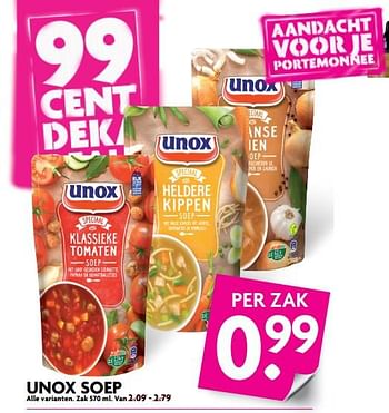 Aanbiedingen Unox soep - Unox - Geldig van 25/06/2017 tot 01/07/2017 bij Deka Markt