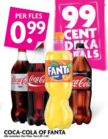 Aanbiedingen Coca-cola of fanta - The Coca Cola Company - Geldig van 25/06/2017 tot 01/07/2017 bij Deka Markt