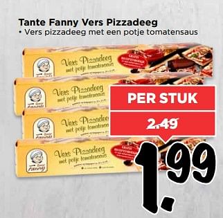 Aanbiedingen Tante fanny vers pizzadeeg - Tante Fanny - Geldig van 25/06/2017 tot 01/07/2017 bij Vomar