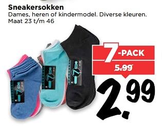 Aanbiedingen Sneakersokken - Huismerk Vomar - Geldig van 25/06/2017 tot 01/07/2017 bij Vomar