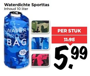 Aanbiedingen Waterdichte sporttas - Huismerk Vomar - Geldig van 25/06/2017 tot 01/07/2017 bij Vomar