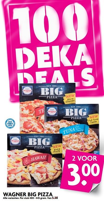 Aanbiedingen Wagner big pizza - Original Wagner - Geldig van 25/06/2017 tot 01/07/2017 bij Deka Markt