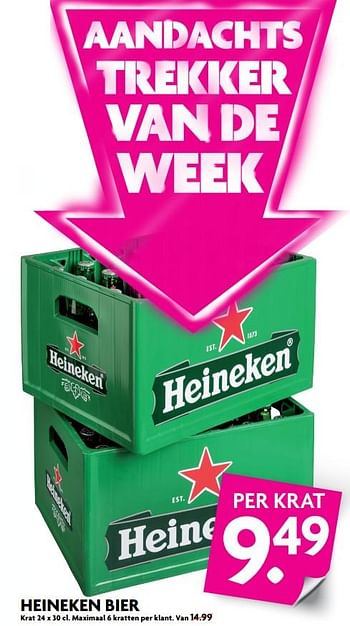 Aanbiedingen Heineken bier - Heineken - Geldig van 25/06/2017 tot 01/07/2017 bij Deka Markt