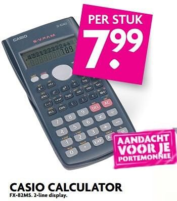 Aanbiedingen Casio calculator - Casio - Geldig van 25/06/2017 tot 01/07/2017 bij Deka Markt