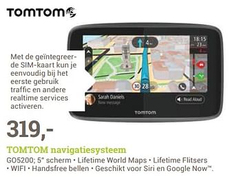 Aanbiedingen Tomtom navigatiesysteem go5200 - TomTom - Geldig van 26/06/2017 tot 09/07/2017 bij BCC