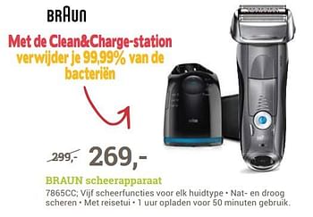 Aanbiedingen Braun scheerapparaat 7865cc - Braun - Geldig van 26/06/2017 tot 09/07/2017 bij BCC