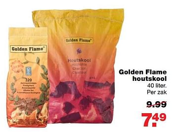 Aanbiedingen Golden flame houtskool - Golden Flame - Geldig van 26/06/2017 tot 02/07/2017 bij Praxis