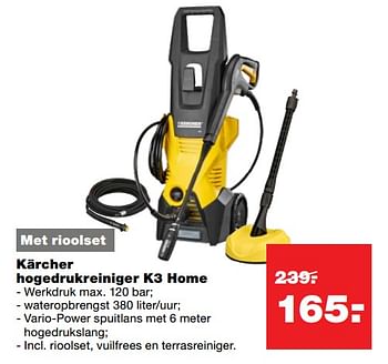 Aanbiedingen Kärcher hogedrukreiniger k3 home - Kärcher - Geldig van 26/06/2017 tot 02/07/2017 bij Praxis