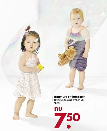 Aanbiedingen Babyjurk of -jumpsuit - Huismerk - Hema - Geldig van 26/06/2017 tot 30/07/2017 bij Hema